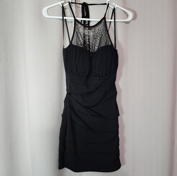 Little Black Dress with Rhinestone detail - S - Picture 5 of 9